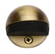 Heritage Oval Floor Mounted Door Stop V1080 Satin Brass