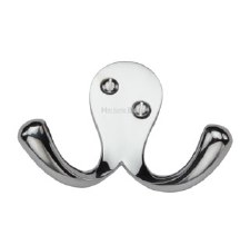 Heritage Double Robe Hook V1060 Polished Chrome