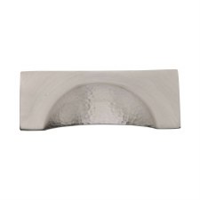 Heritage Hampshire Hammered Drawer Pull Satin Nickel