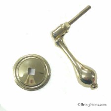 Armac Tear Drop Drop Handle Polished Brass 51mm