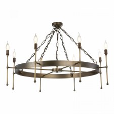 David Hunt Durrel 8 Light Pendant Antique Brass