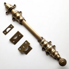 Dutch Door Bolt 12" Antique Satin Brass