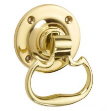 Dutch Rim Drop Handle Polished Brass Lacquered