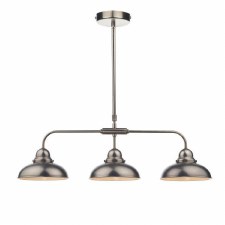 Dynamo Bar Triple Light Pendant Antique Chrome Dynamo Bar Triple Light Pendant Antique Chrome