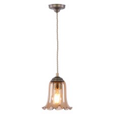 David Hunt Ebba Pendant Light Amber Glass