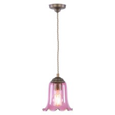 David Hunt Ebba Pendant Light Pink Glass