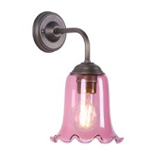 David Hunt Ebba Wall Light Pink Glass