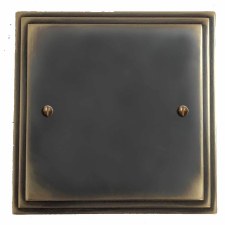 Edwardian Single Blank Plate Dark Antique Relief