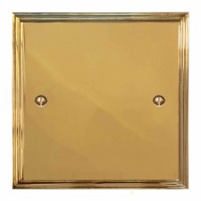 Edwardian Single Blank Plate Polished Brass Unlacquered