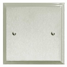 Edwardian Single Blank Plate Satin Nickel