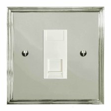 Edwardian RJ45 Socket CAT 5 Polished Nickel