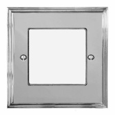 Edwardian Plate for Modular Electrical Components 50x50mm Polished Chrome