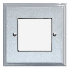 Edwardian Plate for Modular Electrical Components 50x50mm Satin Chrome