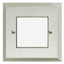 Edwardian Plate for Modular Electrical Components 50x50mm Satin Nickel