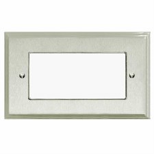 Edwardian Plate for Modular Electrical Components 50x100mm Satin Nickel