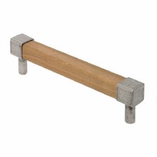 Finesse Eden Bar Pull Handles 8" BH027 Pewter & Oak Finesse Eden Bar Pull Handles 8" BH027 Pewter & Oak