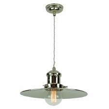 Edison Large Single Pendant Polished Nickel