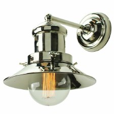 Edison Small Single Wall Light Polished Nickel