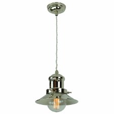 Edison Small Single Pendant Light Polished Nickel