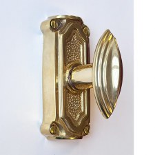Edwardian Door Knob 2501 RH Polished Brass Unlacquered
