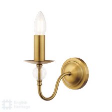 Wrest Park Wall Light Aged Brass & Glass