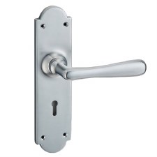 Ellis Lock Door Handles Satin Chrome