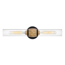 Hinkley Ellison Bathroom Double Wall Light Black & Heritage Brass Hinkley Ellison Bathroom Double Wall Light Black & Heritage Brass