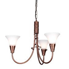Elstead Emily 3 Arm Chandelier Copper Patina Elstead Emily 3 Arm Chandelier Copper Patina