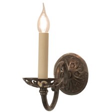 Empire Single Wall Light, Antique Brass