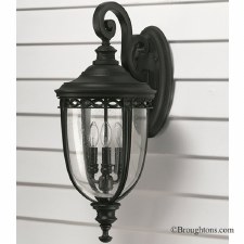 Feiss English Bridle Outdoor Wall Light Lantern Large Black Feiss English Bridle Outdoor Wall Light Lantern Large Black
