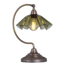 David Hunt Ethel Table Lamp Green Glass