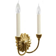 Etoile Twin Light Wall Light Polished Brass Unlacquered