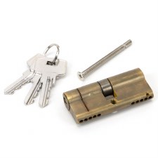 From The Anvil Euro Lock Cylinder 35/35 Aged Brass Key Differ