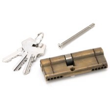 From The Anvil Euro Lock Cylinder 35/45 Aged Brass Key Alike