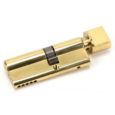 From The Anvil Euro Thumbturn Cylinder Polished Brass 35T Key Differ