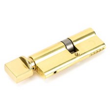From The Anvil Euro Thumbturn Cylinder Polished Brass 45T Key Differ
