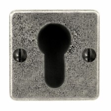 Solid Pewter Euro Square Escutcheon Solid Pewter Euro Square Escutcheon