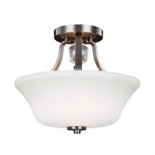 Feiss Evington Semi Flush Light Satin Nickel Feiss Evington Semi Flush Light Satin Nickel