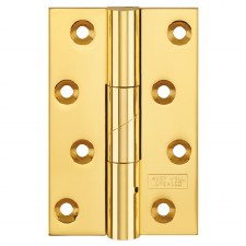 Falling Hinges 1841 Left Hand 100x67mm Polished Brass Unlacquered