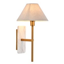 Faro Wall Light Aged Brass & Volkas Marble