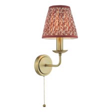 Favian Wall Light Matt Bronze with Red Esther Shade