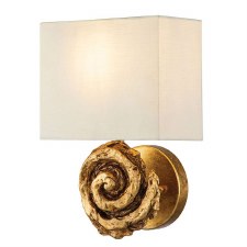 Flambeau Swirl Large Wall Light Antique Gold