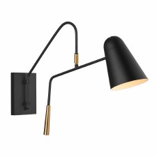 Feiss Simon Single Swivel Wall Light Black Feiss Simon Single Swivel Wall Light Black