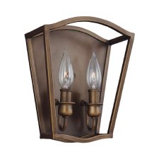 Feiss Yarmouth Double Wall Light Aged Brass Effect Feiss Yarmouth Double Wall Light Aged Brass Effect