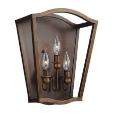 Feiss Yarmouth 3 Lightt Wall Light Aged Brass Effect Feiss Yarmouth 3 Lightt Wall Light Aged Brass Effect