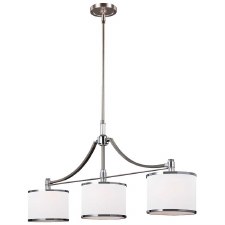 Feiss Prospect Park Chandelier 3 Light Satin Nickel/Chrome Feiss Prospect Park Chandelier 3 Light Satin Nickel/Chrome