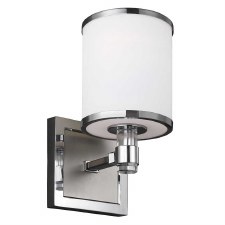 Feiss Prospect Park Wall Light Satin Nickel/Chrome Feiss Prospect Park Wall Light Satin Nickel/Chrome
