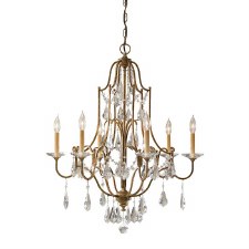 Feiss Valentina 6 Light Chandelier Oxidized Bronze Feiss Valentina 6 Light Chandelier Oxidized Bronze