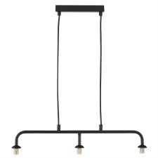 Feya 3 Light Linear Pendant Matt Black