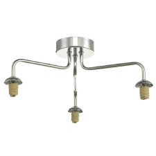 Feya 3 Light Semi Flush Pendant Polished Chrome